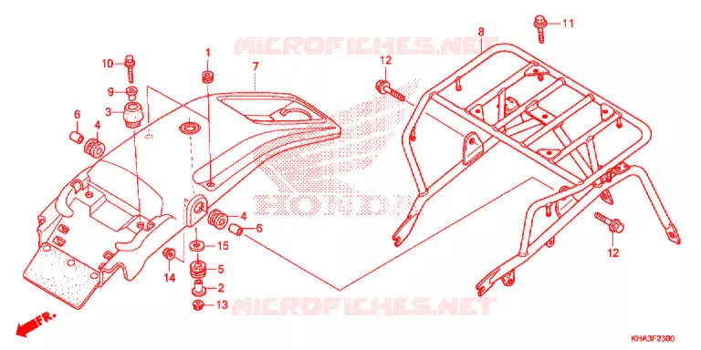 ACHTER STROOMLIJNKAP Honda MOTO 200 CTX 2014  CTX200E