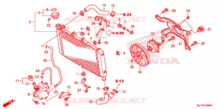 RADIATOR Honda MOTO 700 CTX 2014  CTX700AE