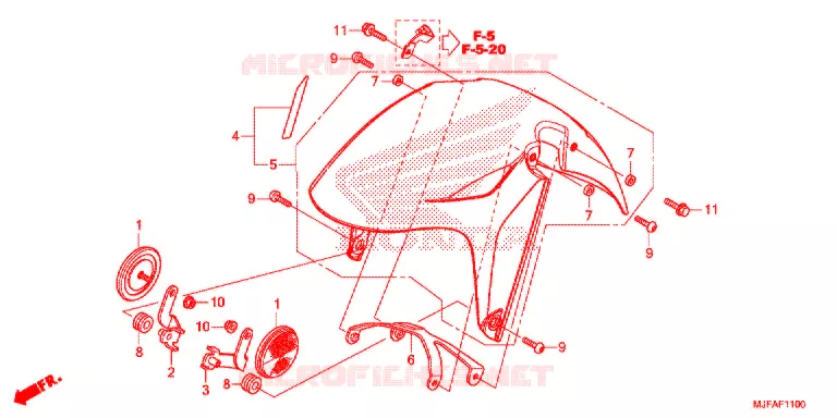 VOORSPATBORD Honda MOTO 700 CTX 2014  CTX700AE