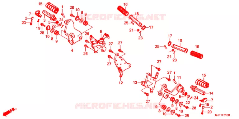 OPSTAP/KICKARM/ WISSEL PEDAAL Honda MOTO 700 CTX 2014  CTX700AE_J