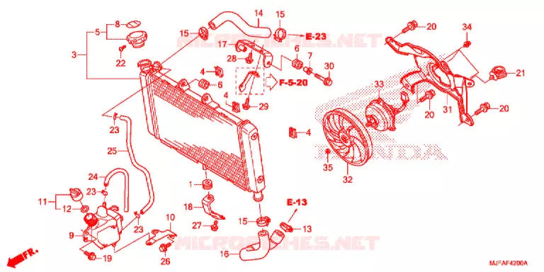 RADIATOR Honda MOTO 700 CTX 2015  CTX700DF