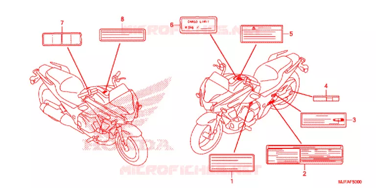 WAARSCHUWINGSLABEL(1) Honda MOTO 700 CTX 2015  CTX700DF