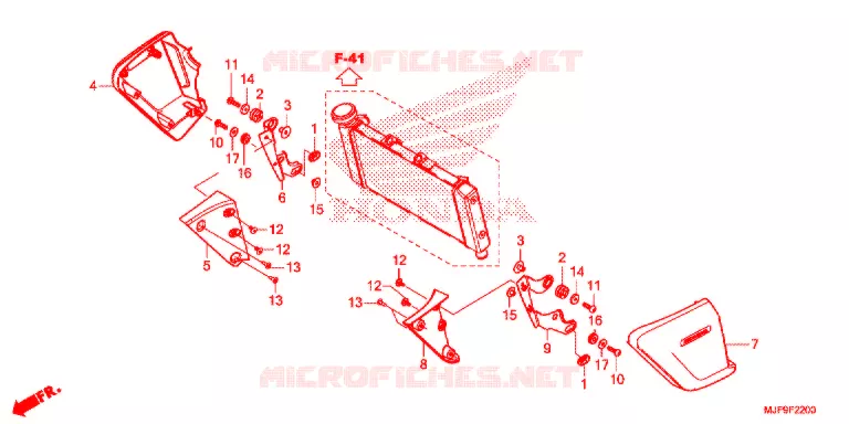 KOELVENTILATOR/RADIATEUR DEKSEL Honda MOTO 700 CTX 2016  CTX700DG