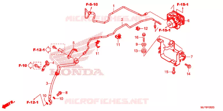 VOORREM HOOFDCILINDER/ABS MODULATOR Honda MOTO 700 CTX 2016  CTX700DG
