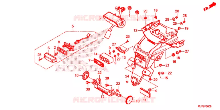 ACHTERLICHT(2) Honda MOTO 700 CTX 2016  CTX700DG