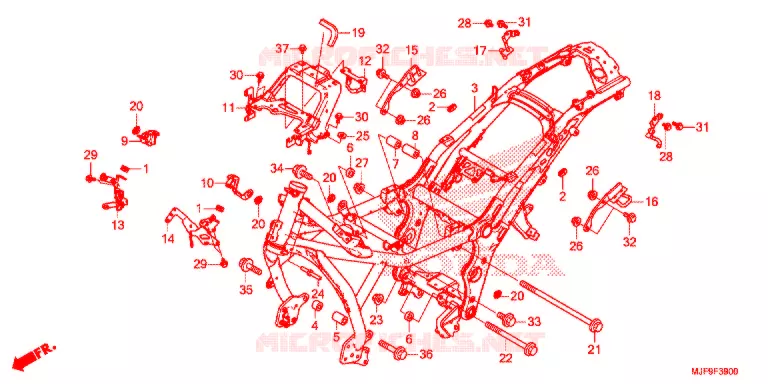 FRAME CHASSIS Honda MOTO 700 CTX 2016  CTX700DG