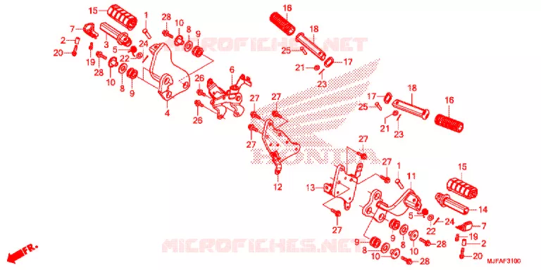 OPSTAP/KICKARM/ WISSEL PEDAAL Honda MOTO 700 CTX 2014  CTX700E