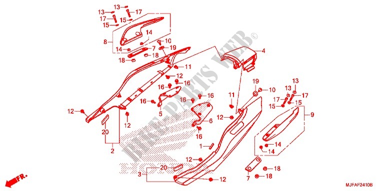 ZITTING/ACHTER KAP voor Honda CTX 700 2015