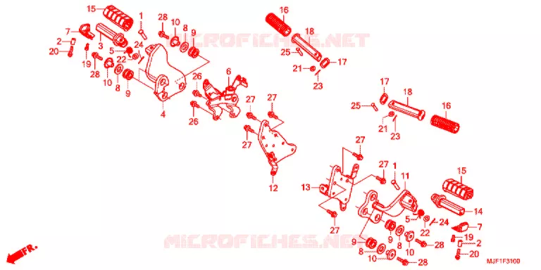 OPSTAP/KICKARM/ WISSEL PEDAAL Honda MOTO 700 CTX 2015  CTX700NDE_J