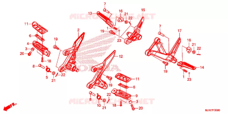 OPSTAP/KICKARM/ WISSEL PEDAAL Honda MOTO 500 CB 2017  CB500FH