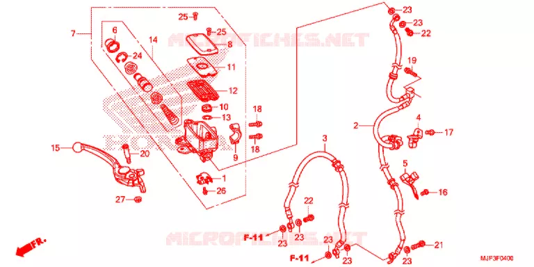 REMPOMP VOOR (CRF1000) Honda MOTO 1000 AFRICA-TWIN 2017  CRF1000H