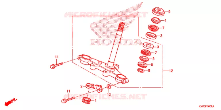 STURING STANG/BOVENSTE BRUG Honda MOTO 110 CRF 2018  CRF110FH