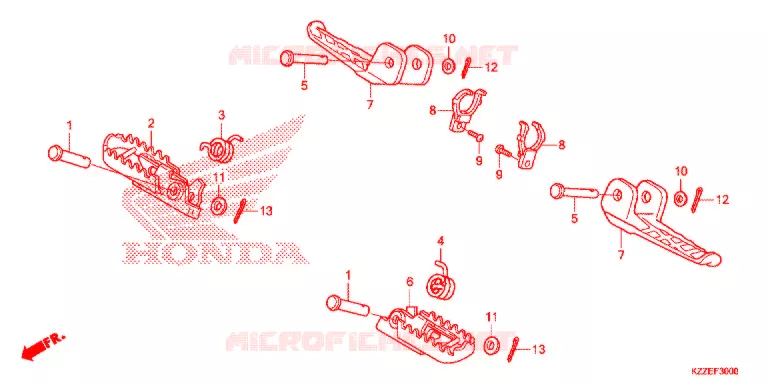 OPSTAP/KICKARM/ WISSEL PEDAAL Honda MOTO 250 CRF 2018  CRF250LAH