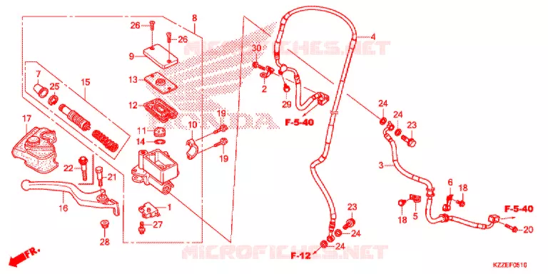 REMPOMP VOOR (CRF250LA/RLA) Honda MOTO 250 CRF 2017  CRF250LAH
