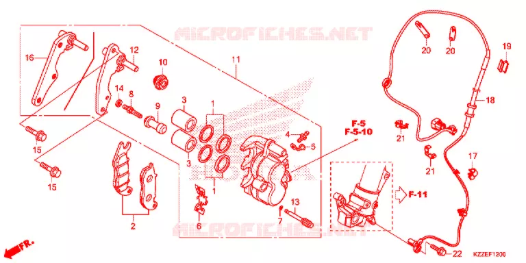 VOOR REMKLAUW Honda MOTO 250 CRF 2018  CRF250LAH