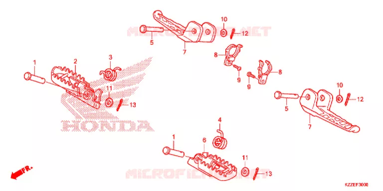 OPSTAP/KICKARM/ WISSEL PEDAAL Honda MOTO 250 CRF 2017  CRF250RLH