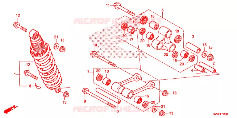 ACHTER KUSSEN(2) Honda MOTO 250 CRF 2018  CRF250LH
