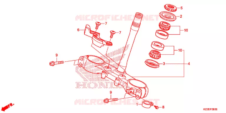STURING STANG/BOVENSTE BRUG Honda MOTO 250 CRF 2017  CRF250LH
