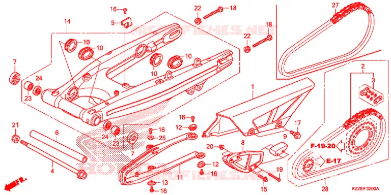 ZWAAI-ARM/KETTINGKAST Honda MOTO 250 CRF 2017  CRF250LH