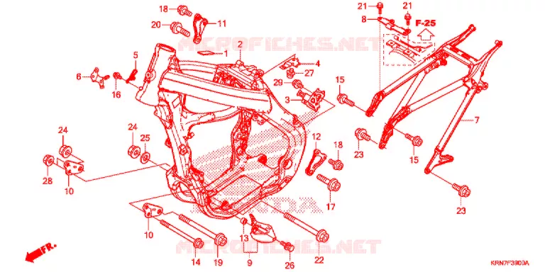FRAME CHASSIS Honda MOTO 250 CRF 2017  CRF250RH
