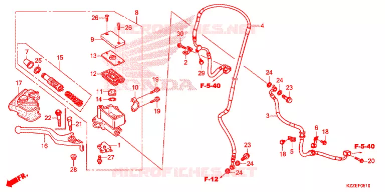 REMPOMP VOOR (CRF250LA/RLA) Honda MOTO 250 CRF 2018  CRF250RLAH