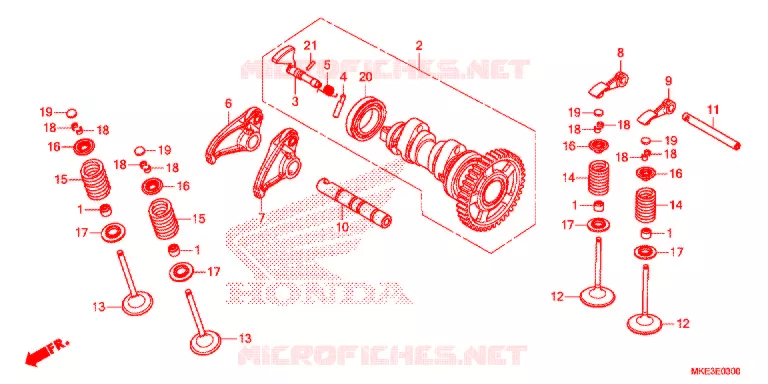 NOKKENAS/KLEP Honda MOTO 450 CRF 2017  CRF450RH