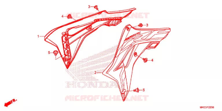 DEKSEL RADIATEUR (CRF450R) Honda MOTO 450 CRF 2017  CRF450RH
