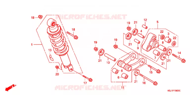 ACHTER KUSSEN(2) Honda MOTO 100 CRF 2007  CRF100F7