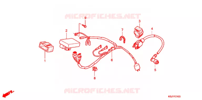 BEDRADINGSBUNDEL/ACCU Honda MOTO 100 CRF 2009  CRF100F9