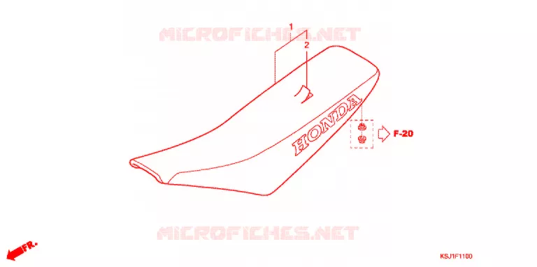 ENKELE ZITTING(2) Honda MOTO 100 CRF 2010  CRF100FA