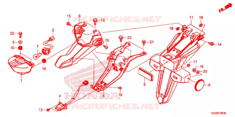 ACHTERLICHT(2) Honda MOTO 250 CRF 2017  CRF250RLH