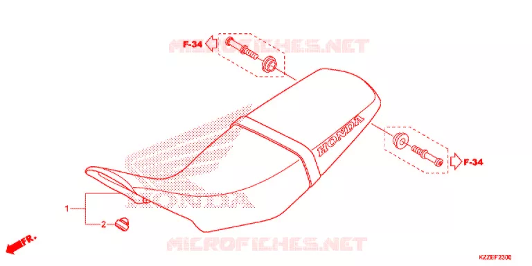ENKELE ZITTING(2) Honda MOTO 250 CRF 2017  CRF250RLH