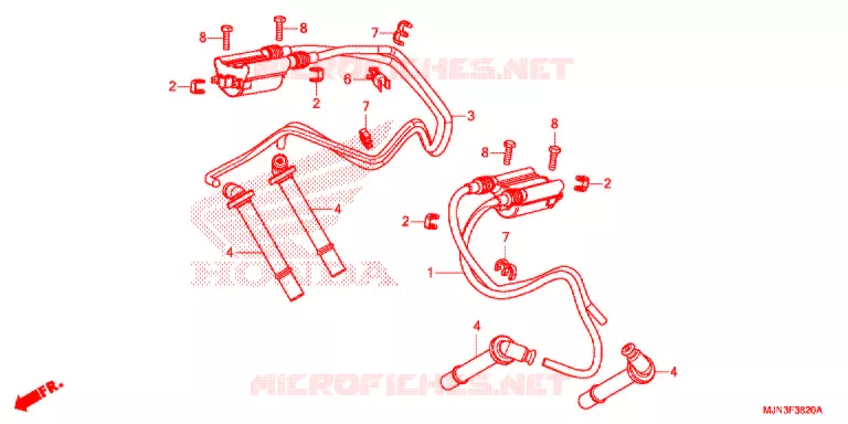 BEDRADINGSBUNDEL/ ONTSTEKINGSSPOEL/ACCU Honda MOTO 1300 CTX 2016  CTX1300AG