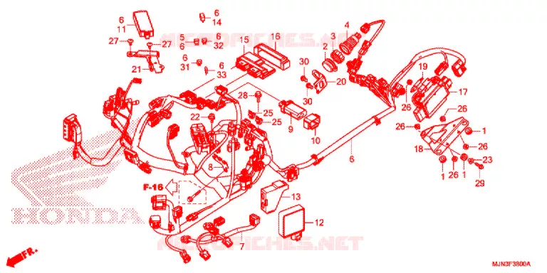 BEDRADINGSBUNDEL/ACCU Honda MOTO 1300 CTX 2016  CTX1300AG