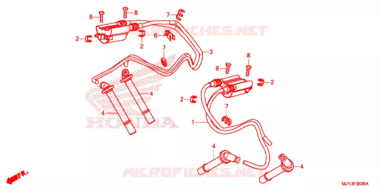 BEDRADINGSBUNDEL/ ONTSTEKINGSSPOEL/ACCU Honda MOTO 1300 CTX 2016  CTX1300AG