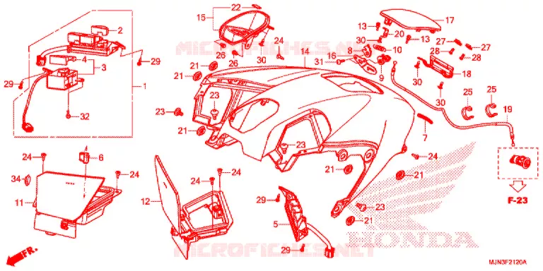 BOVENSTE BESCHUTTING Honda MOTO 1300 CTX 2016  CTX1300AG