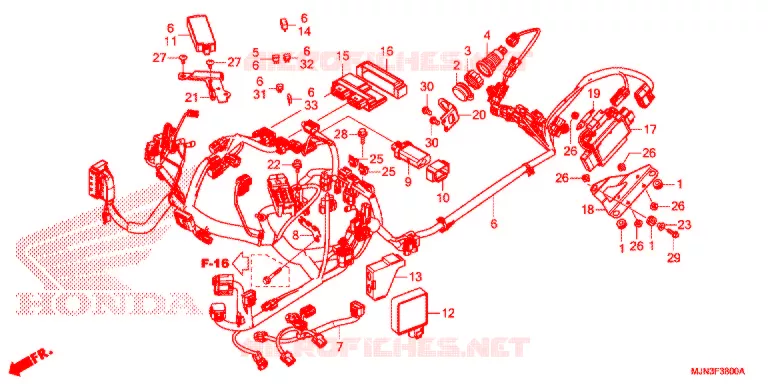 BEDRADINGSBUNDEL/ACCU Honda MOTO 1300 CTX 2016  CTX1300AG