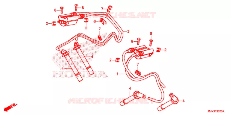 BEDRADINGSBUNDEL/ ONTSTEKINGSSPOEL/ACCU Honda MOTO 1300 CTX 2016  CTX1300AG