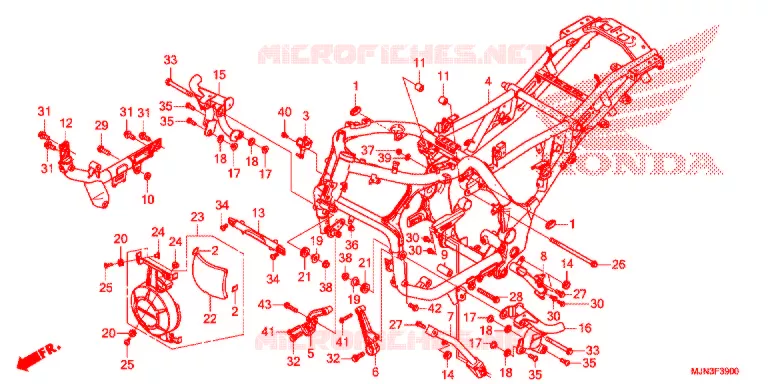 FRAME CHASSIS Honda MOTO 1300 CTX 2016  CTX1300AG