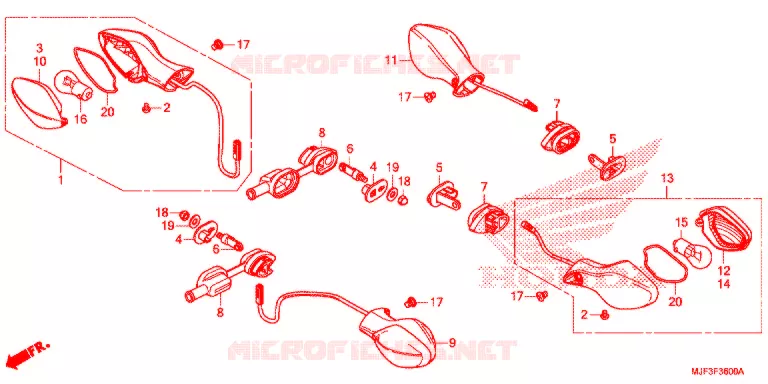 KNIPPERLICHT(2) Honda MOTO 700 CTX 2016  CTX700AG