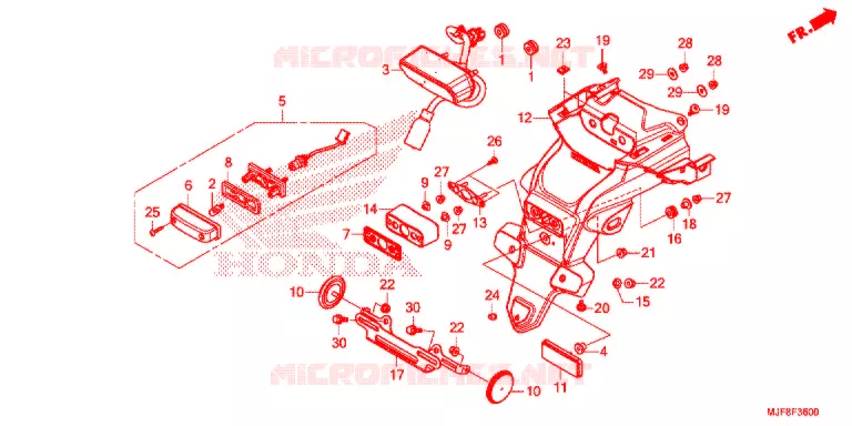 ACHTERLICHT(2) Honda MOTO 700 CTX 2016  CTX700NG