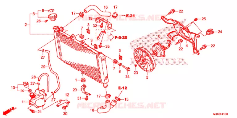 RADIATOR Honda MOTO 700 CTX 2016  CTX700NG