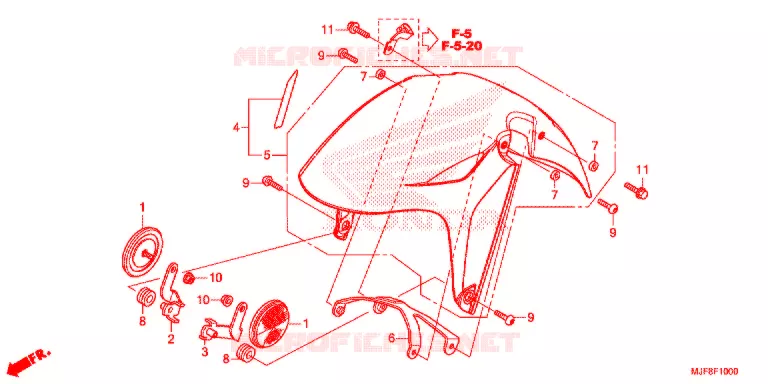 VOORSPATBORD Honda MOTO 700 CTX 2016  CTX700NG