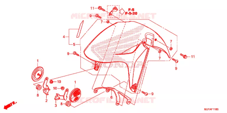 VOORSPATBORD Honda MOTO 700 CTX 2015  CTX700TE