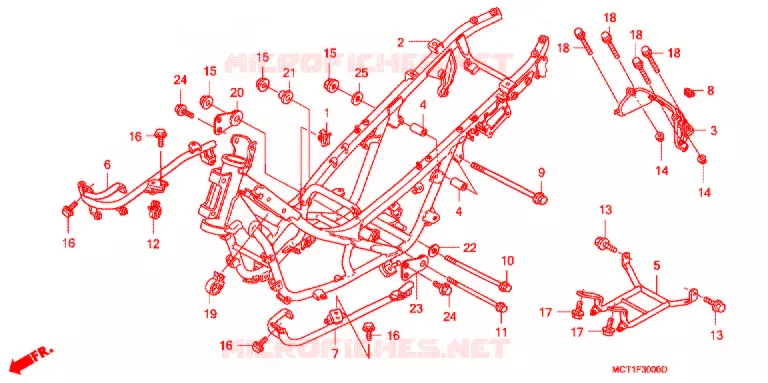 FRAME CHASSIS Honda SCOOTER 400 SILVERWING 2002  FJS4002