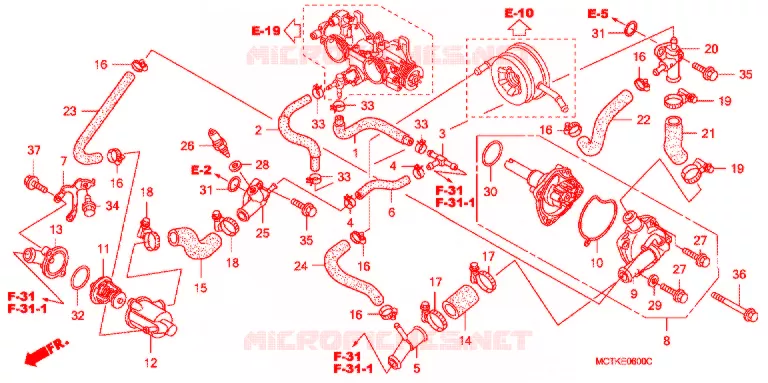 WATERPOMP Honda SCOOTER 400 SILVERWING 2007  FJS400A7