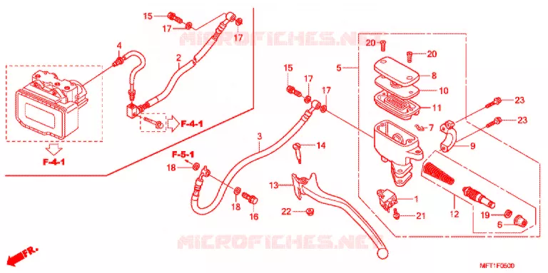 ACHTER REM HOOFD CILINDER Honda SCOOTER 400 SILVERWING 2014  FJS400A9_J