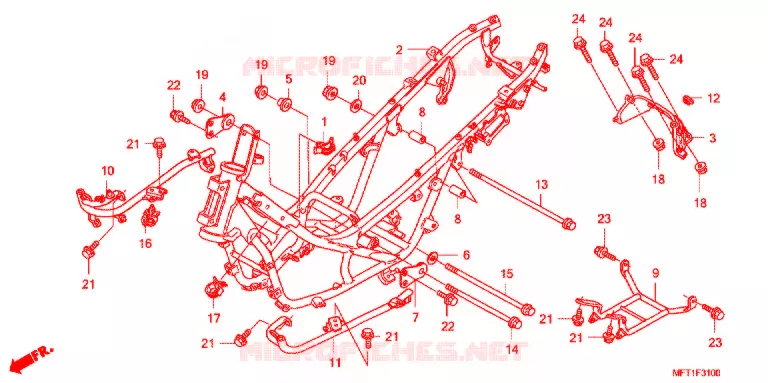 FRAME CHASSIS Honda SCOOTER 400 SILVERWING 2011  FJS400A9_J