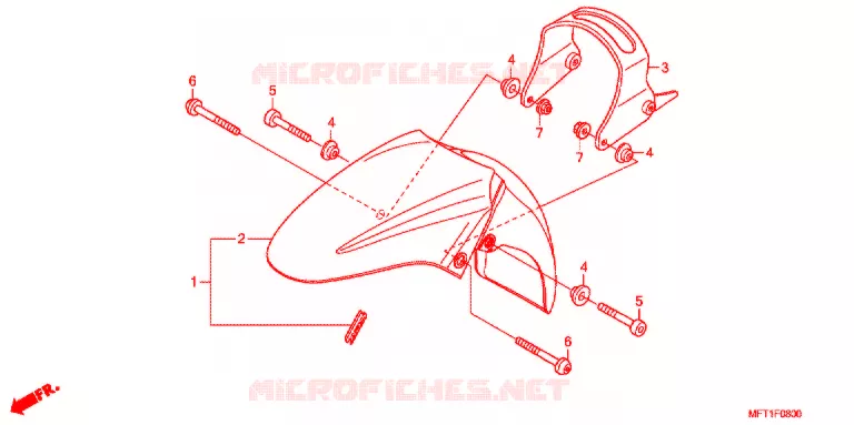 VOORSPATBORD Honda SCOOTER 400 SILVERWING 2009  FJS400A9_J