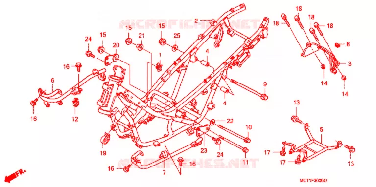 FRAME CHASSIS Honda SCOOTER 400 SILVERWING 2004  FJS400D4
